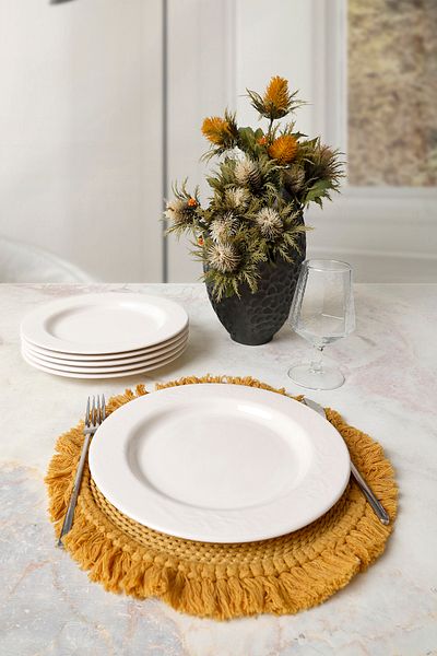 Keramika White Ionya Service Plate 26 cm 6 Pieces 006