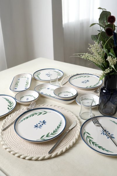 Keramika Daphne Breakfast Set 12 Pieces for 6 People 22922-23-25