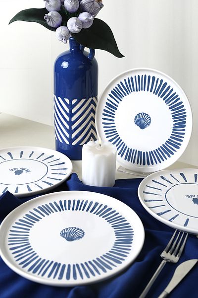 Keramika Ocean Muse Nordic Cake Plate 22 cm 4 Pieces 22953-54