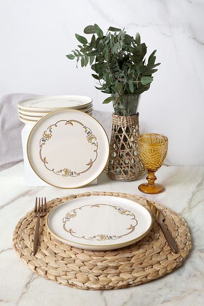 Keramika Bronze Bloom Nordic Pasta Plate 22 cm 6 Pieces 22927