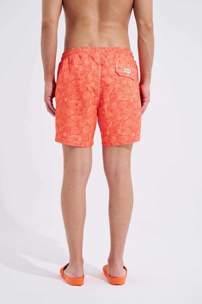 Machinist Pantaloni scurți de baie portocalii pentru bărbați - Imprimați pești