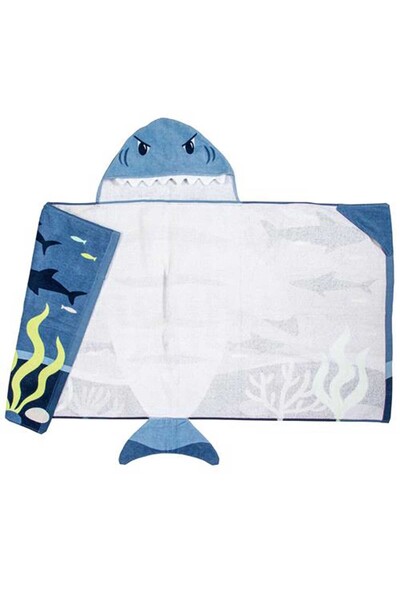 Stephen Joseph Erkek Çocuk Plaj Havlusu Köpek Balığı Mavi
