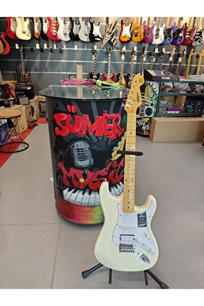 new orleans Nhs9720 Stratocaster Hss Vintage White (BEYAZ) Elektro Gitar ( Askı Pena Kılıf Pena )