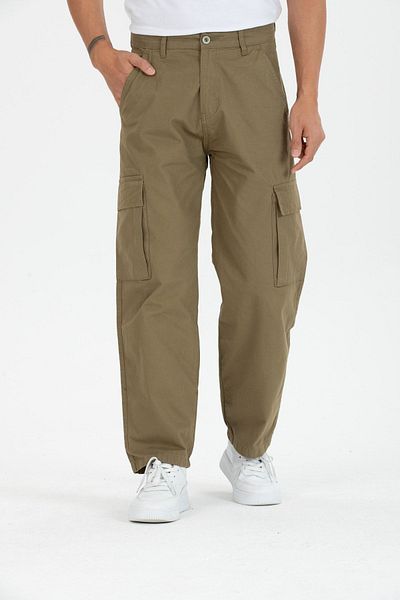 comstar Ανδρικό Cargo Pocket Loose Leg Basic Καφέ φαρδύ παντελόνι