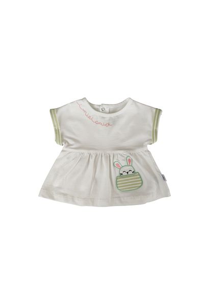 Nazar . Rabbit Embroidered Baby Girl Set 3 Pieces