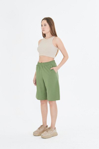 TRENDHİLL Dámská bavlna Capri Khaki 7003-H