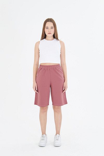 TRENDHİLL Γυναικείο Βαμβακερό Κάπρι Dusty Rose 7003-GK