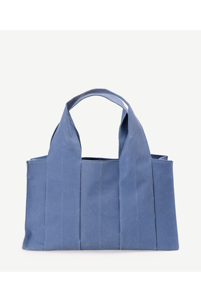 Yargıcı Medium Size Canvas Pleated Bag