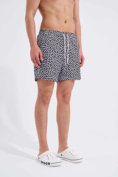 Machinist Ανδρικά - Φύλλα εμπριμέ ασπρόμαυρα μαγιό