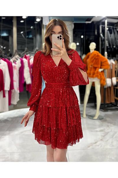 Zoe Zoe Sierra Sequin Low Back Mini Evening Dress Hijap