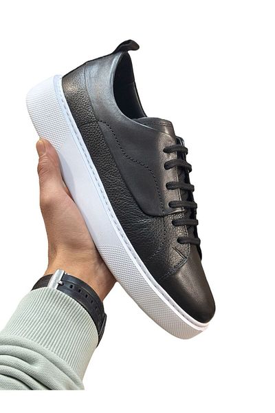 Greyybull Shoes μαύρα αθλητικά μαύρα δερμάτινα ανδρικά αθλητικά παπούτσια