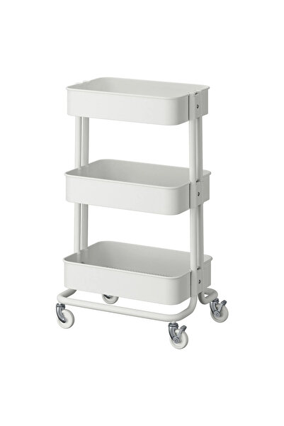 IKEA Premium Servis Arabası Beyaz Renk 35x45x77 cm