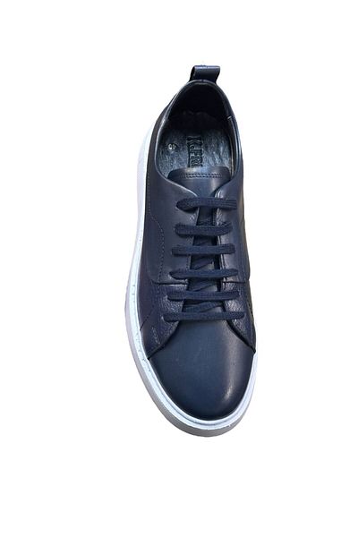 Greyybull Shoes Navy Blue Leather Sneaker Men's Shoes