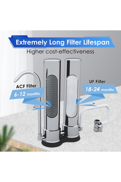 Koopsio Filtru Apa F9, Ultrafiltrare In 5 Etape, Carcasa Inox, Instalare Universala