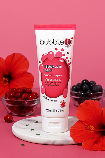 Bubble T Hibiscus & Acai Berry Vücut Losyonu 200ml