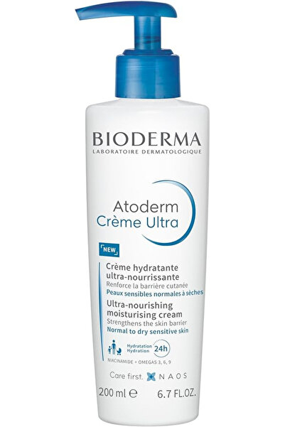 Bioderma Atoderm Ultra-Nourishing Cream | Daily Moisturizer for Dry & Sensitive Skin | 200 ml