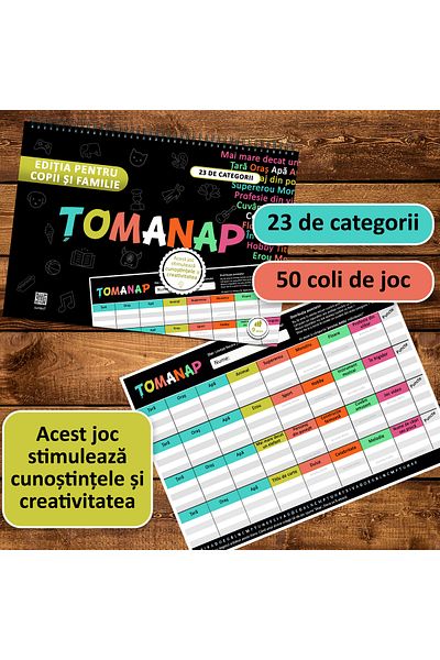 Legendary Gifts Tomanap - Children's and Family Edition: The Game of Knowledge and Creativity, A4 Format, 50 Pages