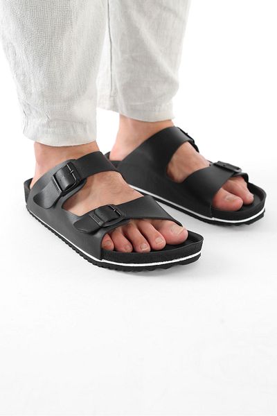 COMFORT OF PANTOFOLE Αθλητικές μαύρες ανδρικές παντόφλες
