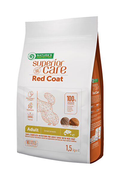 Nature's Protection Superior Care Kızıl/kahverengi Tüylü Köpekler Için Somonlu Tahılsız Küçük Irk Köpek Maması 1,5kg