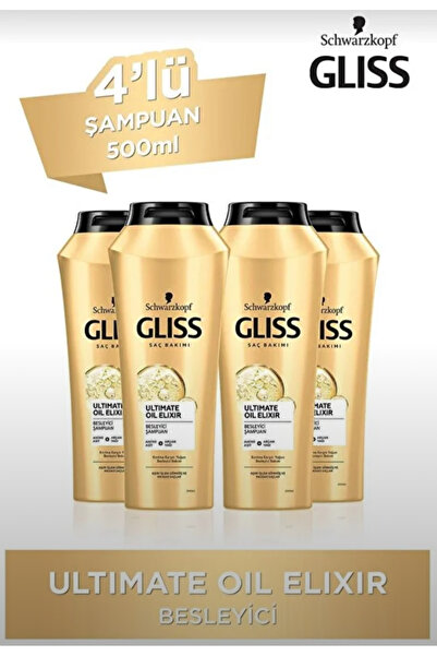 Gliss Ultimate Oil Elixir Besleyici Şampuan 500 ml X 4 Adet