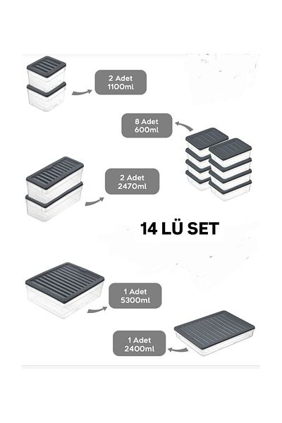 VİZYON Refrigerator Food Storage Container Refrigerator Organizer Set Ice Box Organizer Ice Box Storage Container