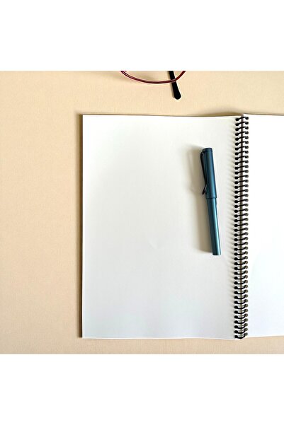 Fark Tanıtım Çizgisiz Spiralli Defter, A4 Boyut (21X29,7 CM), 60 Yaprak (120 SAYFA), Kahverengi Kapak