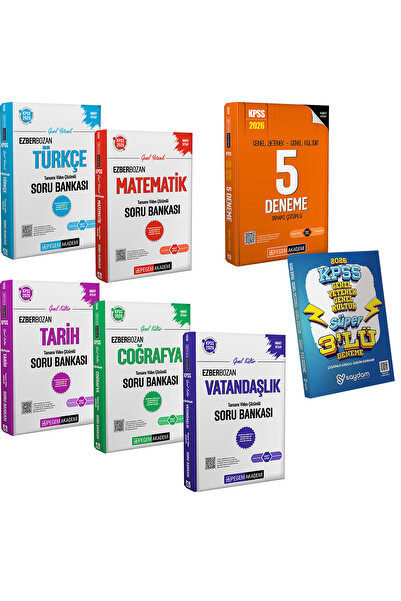 Pegem Akademi Yayıncılık 2026 Gygk Kpss -5 Deneme-tüm Dersler Çözümlü Soru Ba...