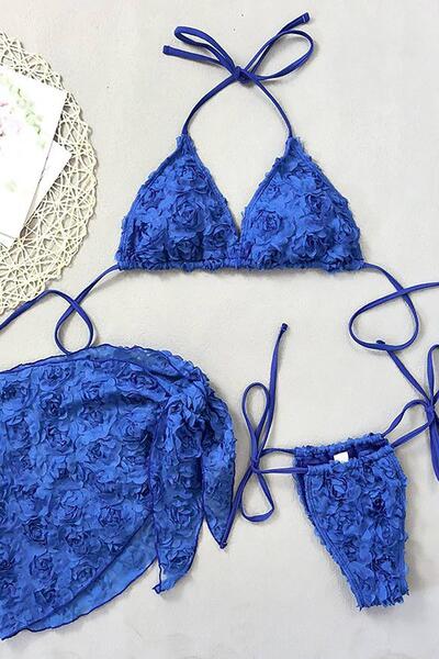 Bikini Mayokini Dünyası Σετ μπικίνι Pina Güllü Brazilian - Μπλε