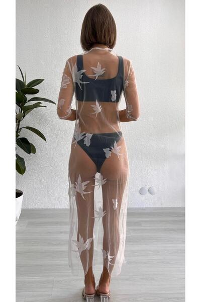 Bikini Mayokini Dünyası Casper Long Tulle Pareo - White