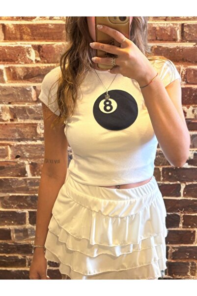 GaiaGirlz تي شيرت Y2K 8 مطرز بالكرات