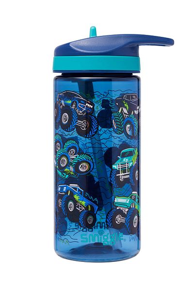 SMIGGLE Blast Off Junior Plastic Drink Bottle with Tractor Figure