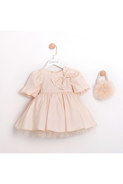 Cumino Girls' Bag Fluffy Balloon Sleeve Evening Dress
