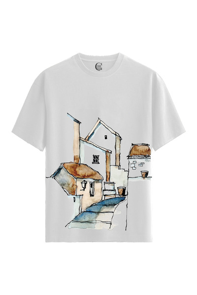 Color Luxe Men/Unisex White 100% Cotton Relaxed Fit (Relaxed Fit) Crew Neck M...