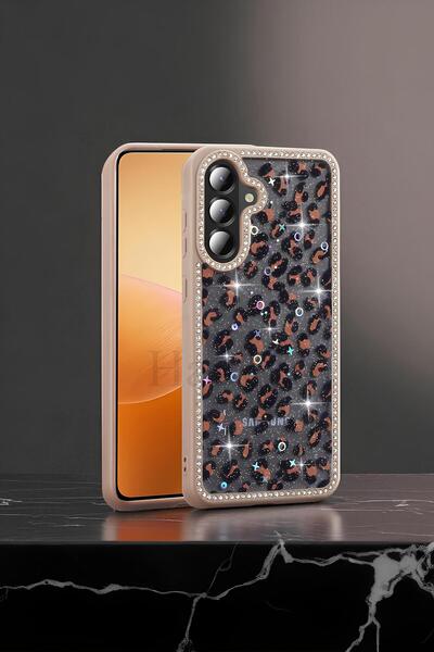 Hatreds Galaxy A36 Kılıf Taşlı ve Simli Tasarım Azra Kapak