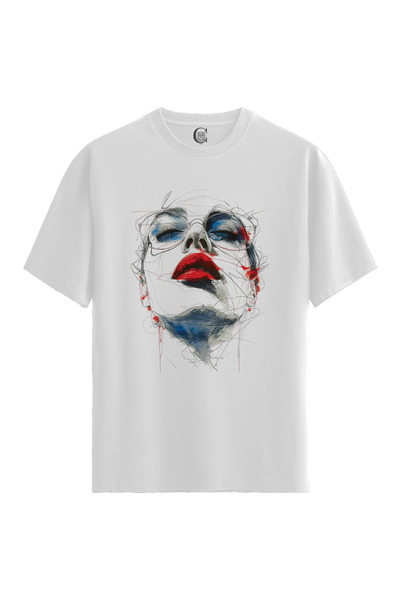 Color Luxe Women/Unisex White 100% Cotton Relaxed Fit Crew Neck Dream Custom ...