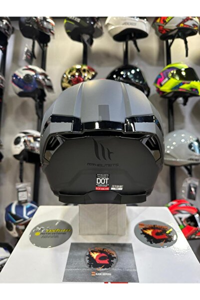 MT Helmets Thunder 4 SV A12 Mat Gri Kapalı Motosiklet Kaskı