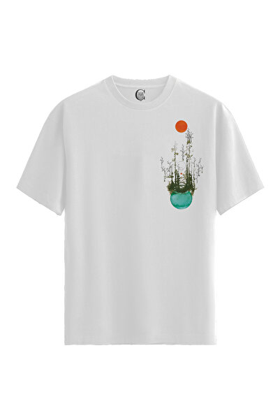 Color Luxe Women'S/Unisex White 100% Cotton Relaxed Fit Crew Neck Soul Custom...