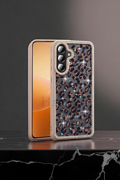 Hatreds Galaxy A56 Kılıf Taşlı ve Simli Tasarım Azra Kapak