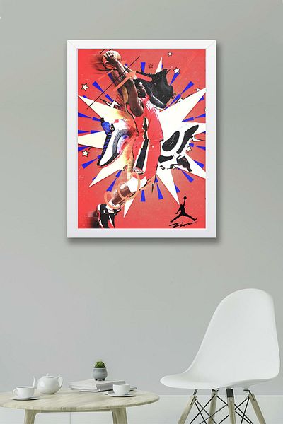 Saturn Zion Williamson Framed Painting - Basketball Nba Poster Painting