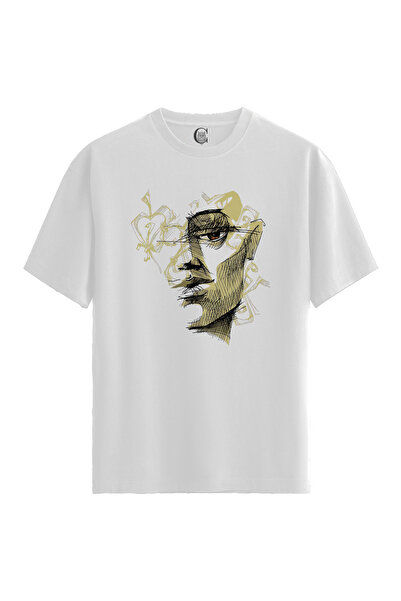 Color Luxe Women/Unisex White 100% Cotton Relaxed Fit Crew Neck Dust Custom P...