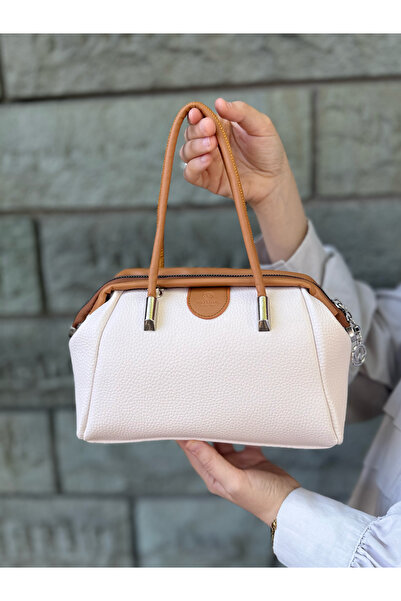 DEV 3 ADAM NÇS Cream Tan Μαλακό Δερμάτινο Κομψή και Χρήσιμη Γυναικεία Τσάντα ...