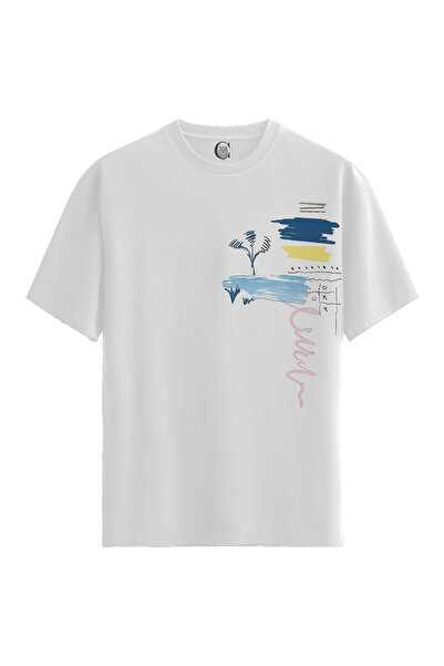 Color Luxe Women/Unisex White 100% Cotton Relaxed Fit (Comfortable Cut) Crew ...