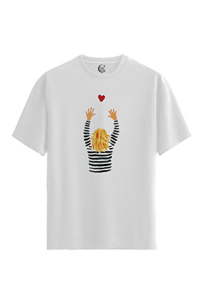 Color Luxe Women/Unisex White 100% Cotton Relaxed Fit (Relaxed Fit) Crew Neck...