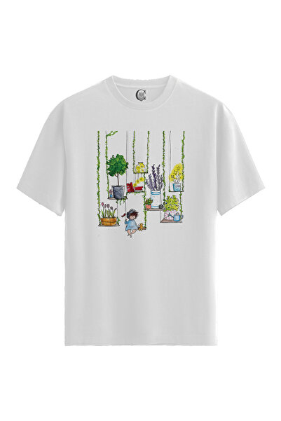 Color Luxe Women/Unisex White 100% Cotton Relaxed Fit Crew Neck Pulse Custom ...