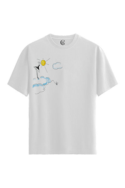 Color Luxe Women/Unisex White 100% Cotton Relaxed Fit Crew Neck Soothe Custom...