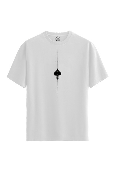 Color Luxe Women/Unisex White 100% Cotton Relaxed Fit Crew Neck Drift Custom ...