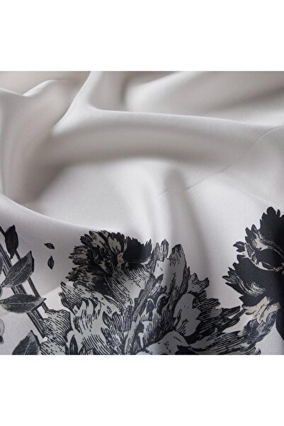 ipekevi Біла срібна гвоздика квітка Тівіл шовковий шарф