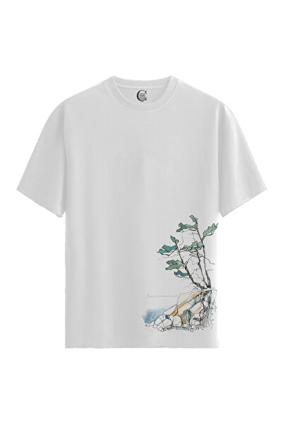 Color Luxe Men/Unisex White 100% Cotton Relaxed Fit (Relaxed Fit) Crew Neck M...