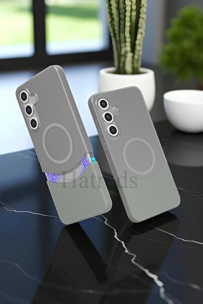 Hatreds Galaxy S25 Kılıf M-Safe Şarj Özellikli Mıknatıslı Duble Kapak