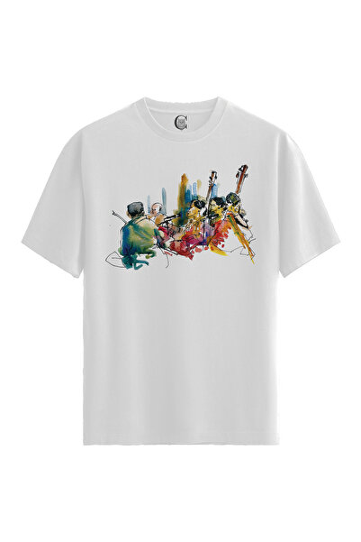 Color Luxe Women'S/Unisex White 100% Cotton Relaxed Fit Crew Neck Fade Custom...